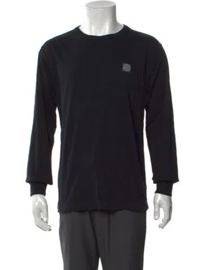 Pre-owned Stone Island Crew Neck Long Sleeve T-shirt In Black