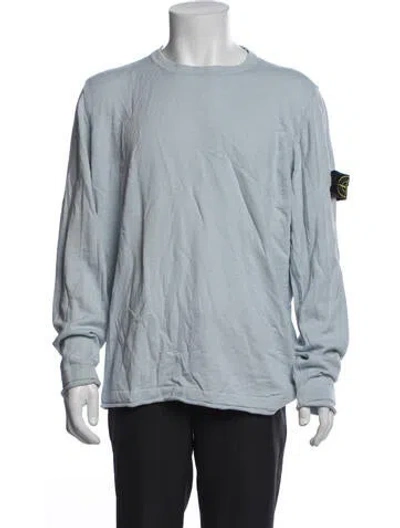 Pre-owned Stone Island Crew Neck Long Sleeve T-shirt In Blue