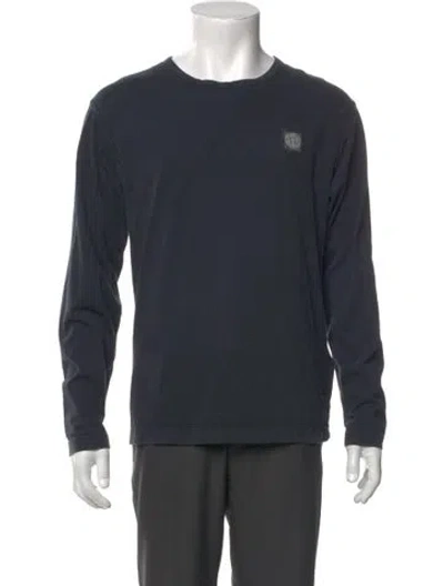 Pre-owned Stone Island Crew Neck Long Sleeve T-shirt In Gray