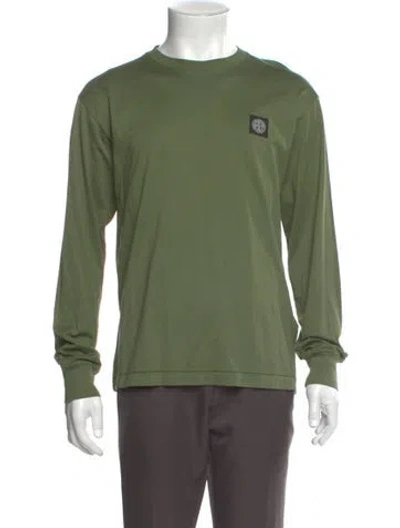 Pre-owned Stone Island Crew Neck Long Sleeve T-shirt In Green
