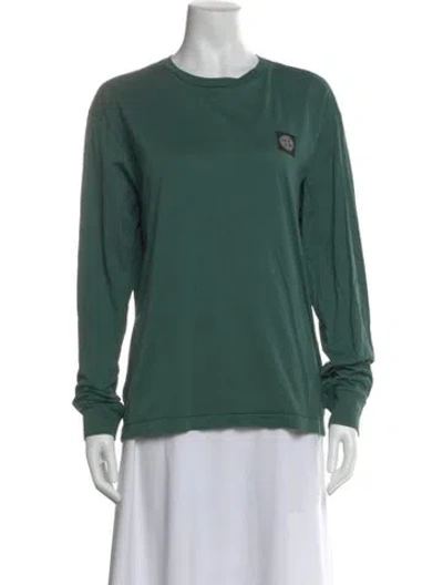 Pre-owned Stone Island Crew Neck Long Sleeve T-shirt In Green