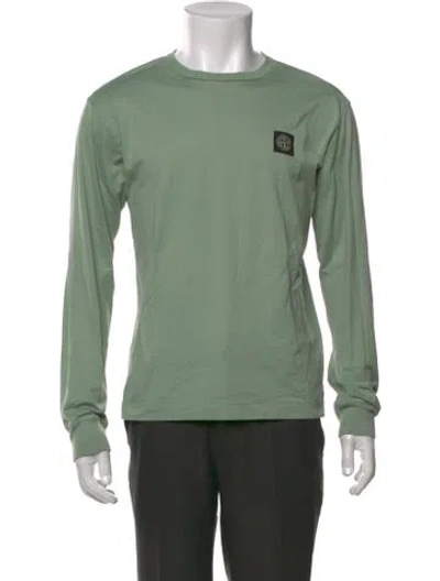Pre-owned Stone Island Crew Neck Long Sleeve T-shirt In Green