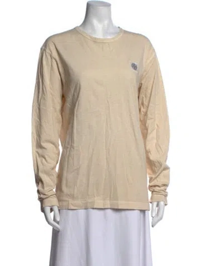 Pre-owned Stone Island Crew Neck Long Sleeve T-shirt In Neutrals