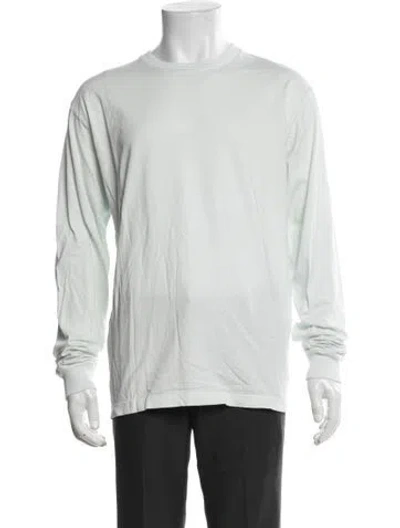 Pre-owned Stone Island Crew Neck Long Sleeve T-shirt In White