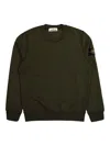 Stone Island Green Cotton Crewneck Sweatshirt