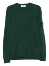 Stone Island Deep Green Long-sleeve Crewneck Sweatshirt In Green
