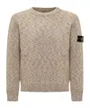 Stone Island Crew Neck Patch Sweater In Multi