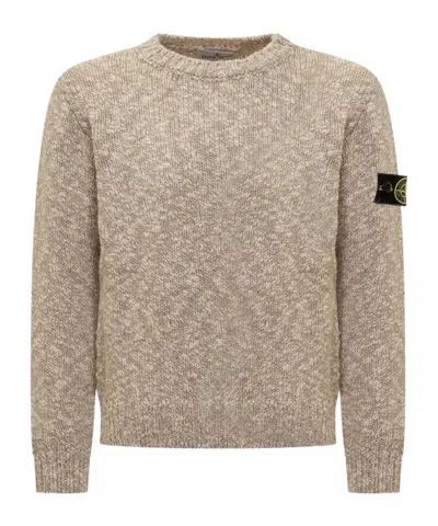 STONE ISLAND STONE ISLAND JUNIOR LOGO PATCH CREWNECK JUMPER