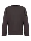 Stone Island Crew-neck Patch Sweatshirt In Gray