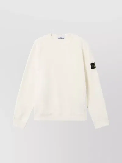 STONE ISLAND CREW NECK RIBBED SWEATSHIRT