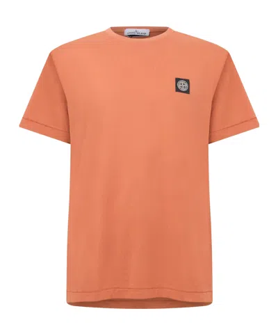 Stone Island Crew Neck Short Sleeve Tee In Multi