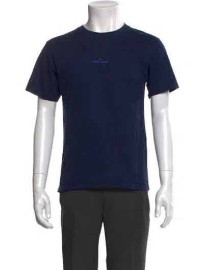 Pre-owned Stone Island Crew Neck Short Sleeve T-shirt In Blue