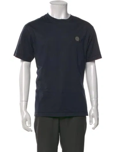 Pre-owned Stone Island Crew Neck Short Sleeve T-shirt In Blue