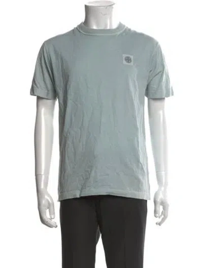 Pre-owned Stone Island Crew Neck Short Sleeve T-shirt In Blue