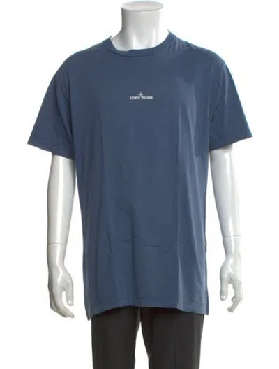 Pre-owned Stone Island Crew Neck Short Sleeve T-shirt In Blue