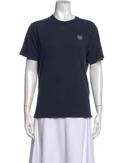 Pre-owned Stone Island Crew Neck Short Sleeve T-shirt In Blue