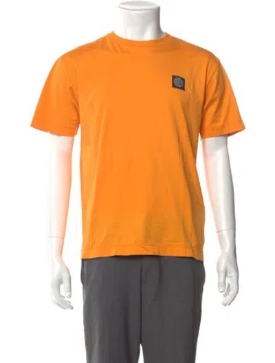 Pre-owned Stone Island Crew Neck Short Sleeve T-shirt In Orange