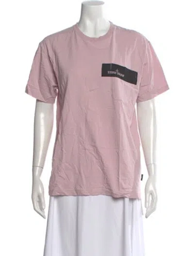 Pre-owned Stone Island Crew Neck Short Sleeve T-shirt In Pink