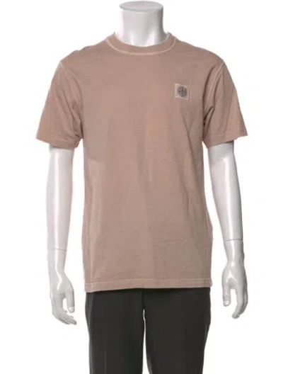 Pre-owned Stone Island Crew Neck Short Sleeve T-shirt In Pink