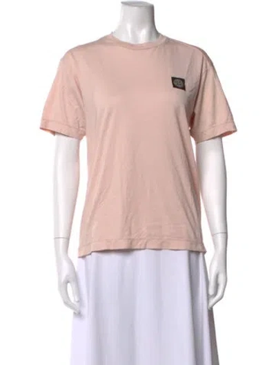 Pre-owned Stone Island Crew Neck Short Sleeve T-shirt In Pink