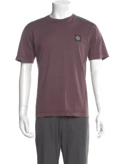 Pre-owned Stone Island Crew Neck Short Sleeve T-shirt In Purple