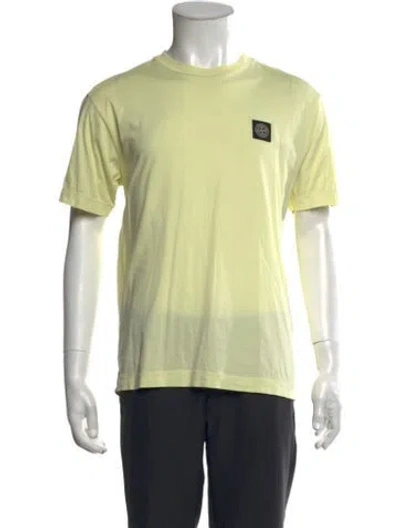 Pre-owned Stone Island Crew Neck Short Sleeve T-shirt In Yellow