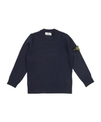 STONE ISLAND STONE ISLAND JUNIOR LOGO PATCH KNITTED JUMPER