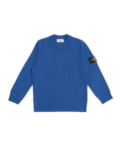 STONE ISLAND STONE ISLAND JUNIOR LOGO PATCH KNITTED JUMPER