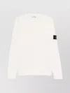 Stone Island Left Sleeve Badge Crew Neck Sweater In Nude