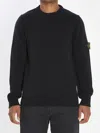 Stone Island Men's Cotton Crewneck Sweatshirt In Black