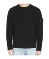 Stone Island Men's Cotton Crewneck Sweatshirt In Black