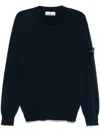Stone Island Round Neck Sweater In Blue