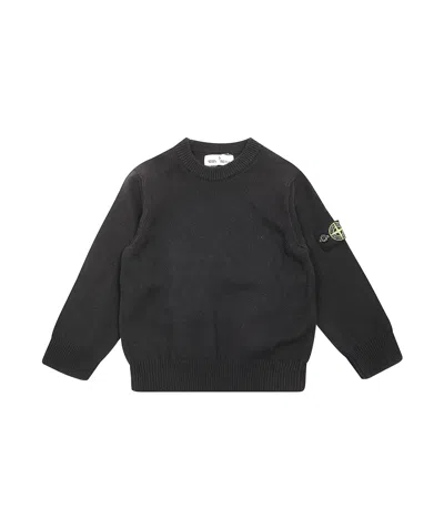 Stone Island Crew Neck Sweater In Blue