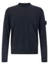Stone Island Crew-neck Sweater Sweaters And Cardigans Blue In Blue