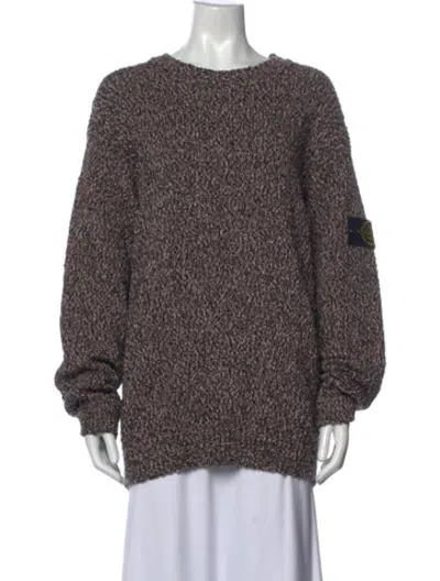 Pre-owned Stone Island Crew Neck Sweater In Brown