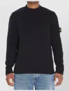 Stone Island Men's Cotton Crewneck Sweatshirt In Black