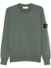 Stone Island Compass Badge Sweatshirt In Green