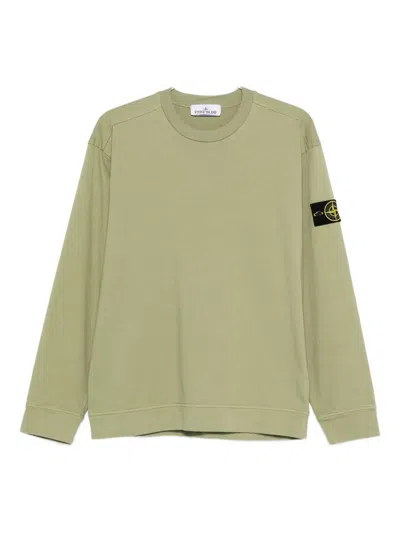 Stone Island Long-sleeved Sweatshirt In Green