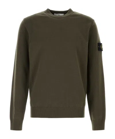 Stone Island Wool-blend Sweater In Green
