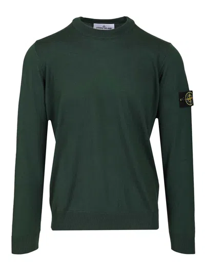 Stone Island Crew Neck Sweater Knitwear Green
