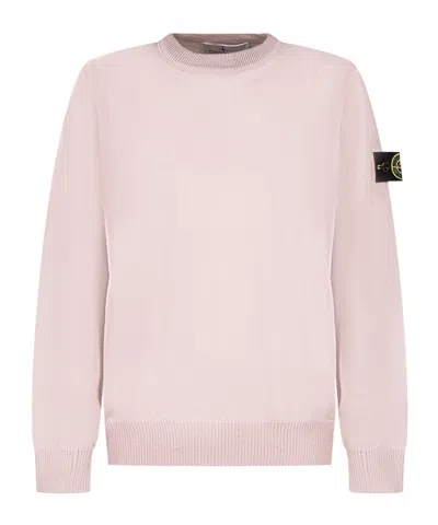 Stone Island Crew-neck Sweater In Pink