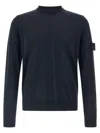 Stone Island Crew-neck Sweater Sweaters And Cardigans Blue In Blue
