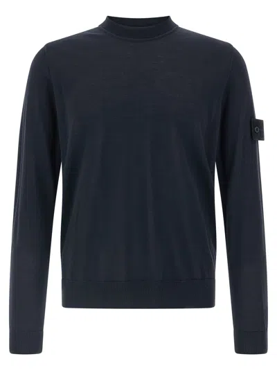 Stone Island Crew-neck Sweater Sweaters And Cardigans Blue