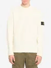 Stone Island Textured Knitwear Sweater With Logo Patch In Neutral