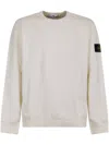 Stone Island Ribbed Knit Sweater With Crew Neckline And Logo Patch In Multi