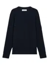 Stone Island Knit Crewneck Sweater In Full Rib Rws Wool Clothing In Blue