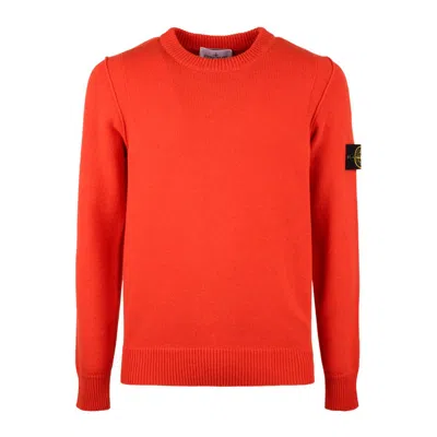 STONE ISLAND STONE ISLAND CREW-NECK SWEATER WITH REVERSE STITCH DETAILS