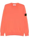 Stone Island Men's Sunset Orange Wool Jumper Sweater In Yellow