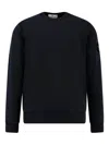 Stone Island Lightweight Wool Crew Neck Sweater With Raglan Sleeves In Blue