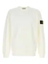 Stone Island Brushed Cotton Sweatshirt In Neutral